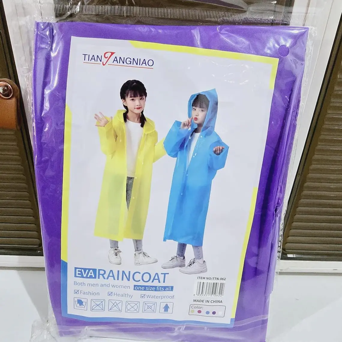  IMPERMEABLE INFANTIL EVA HGQ MODELO #TTN-062 (talla de 7 a 13 años) 6