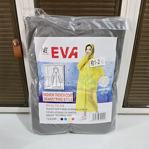 IMPERMEABLE PARA ADULTO EVA COLORES LISOS MOD# TX-118🌧️💦(manga elastica)