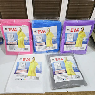 IMPERMEABLE PARA ADULTO EVA COLORES LISOS MOD# TX-118🌧️💦(manga elastica)