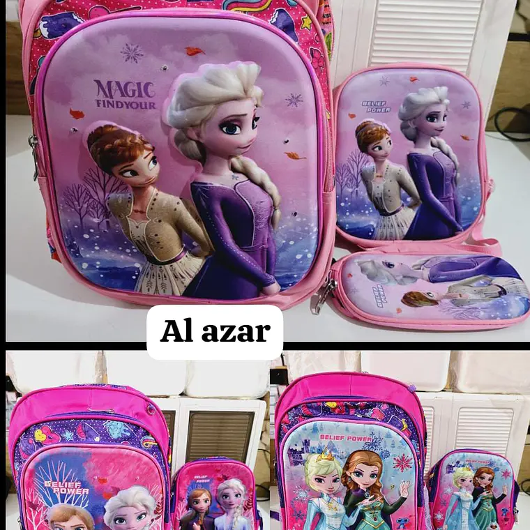 COMBO DE 3 PZ /CON LUZ LED MOCHILA PRIMARIA ADAPTABLE AL CARRITO MOD# 4-6XX 5