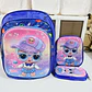 COMBO DE 3 PZ /CON LUZ LED MOCHILA PRIMARIA ADAPTABLE AL CARRITO MOD# 4-6XX - Miniatura 1