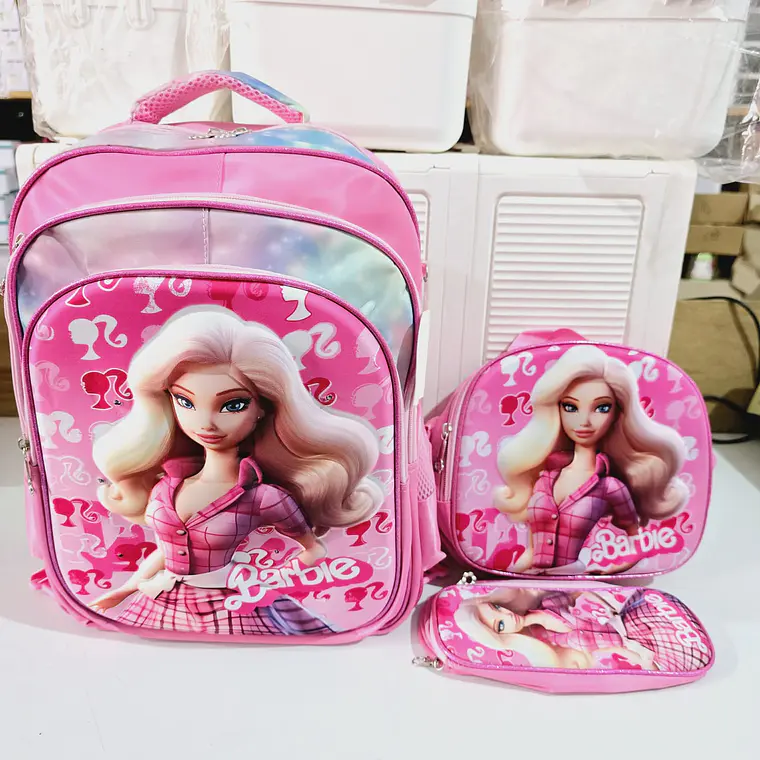 COMBO DE 3 PZ /CON LUZ LED MOCHILA PRIMARIA ADAPTABLE AL CARRITO MOD# 4-6XX 9