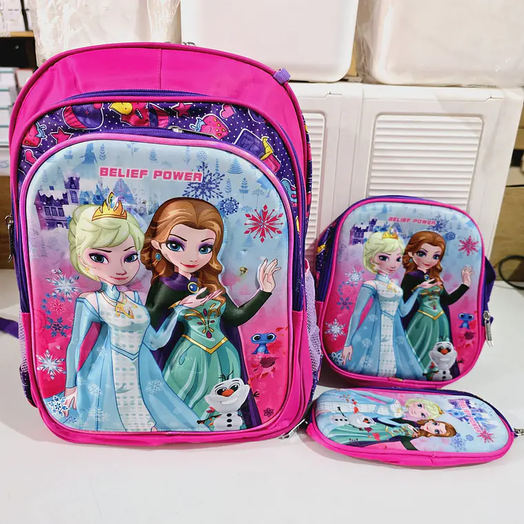 COMBO DE 3 PZ /CON LUZ LED MOCHILA PRIMARIA ADAPTABLE AL CARRITO MOD# 4-6XX 11