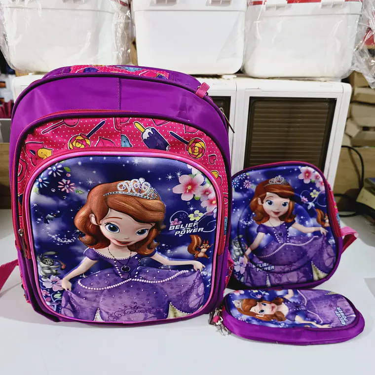 COMBO DE 3 PZ /CON LUZ LED MOCHILA PRIMARIA ADAPTABLE AL CARRITO MOD# 4-6XX 18