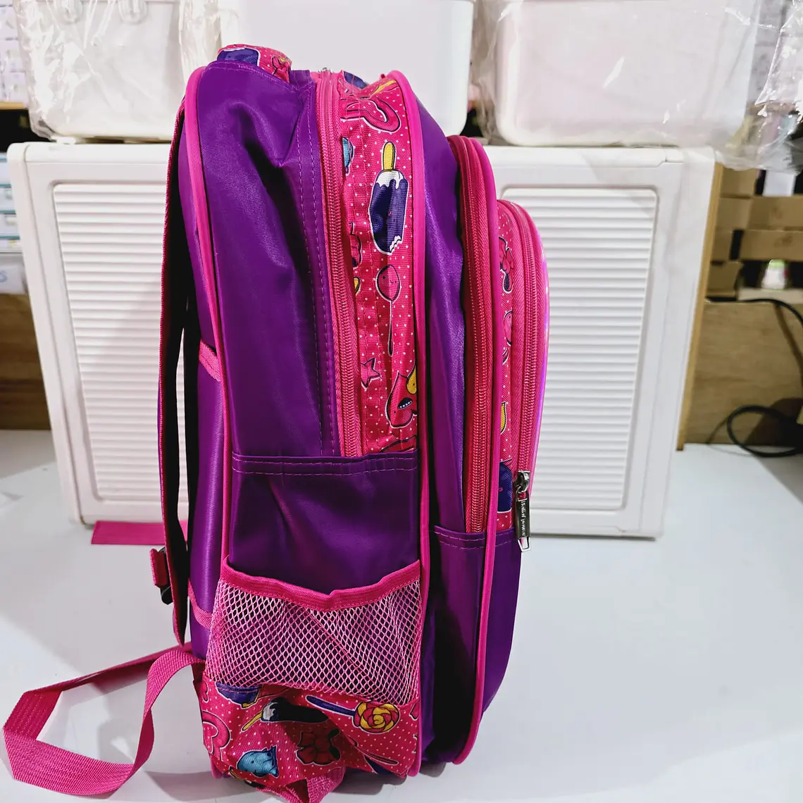 COMBO DE 3 PZ /CON LUZ LED MOCHILA PRIMARIA ADAPTABLE AL CARRITO MOD# 4-6XX 20