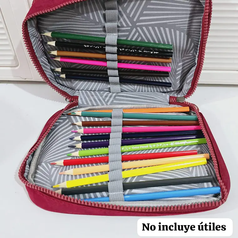 LAPICERA DOBLE CIERRE COLORES LISOS MOD# 23YA🖍️🌈 5