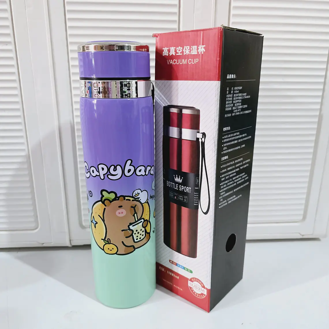 TERMO DISEÑO CAPYBARA DE 750ML MOD# ZH-1015 3