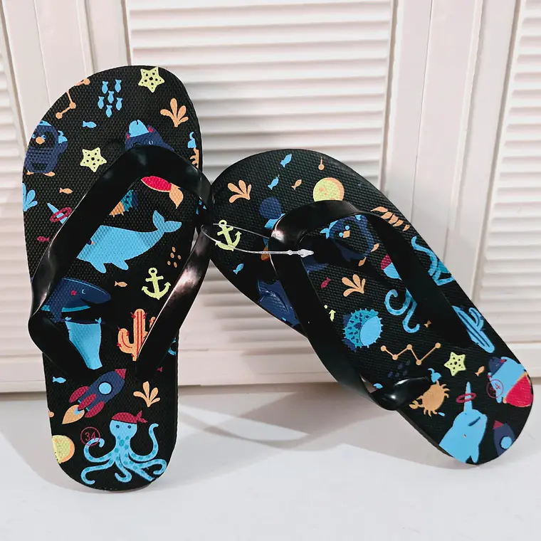 SANDALIAS PARA NIÑOS DISEÑO PULPOS MOD# G-1653🦑🐟 2