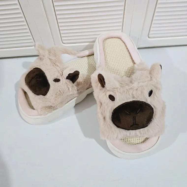 PANTUFLAS DISEÑO CAPYBARA MOD# 905 5