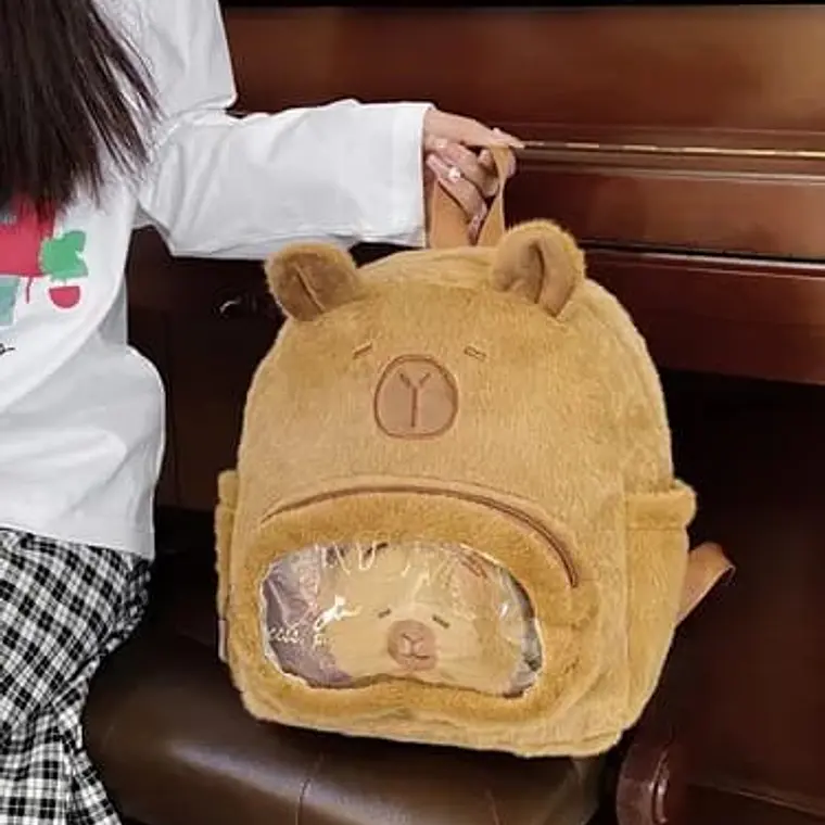 MOCHILA PELUCHE DISEÑO CAPYBARA MOD# 2005 3