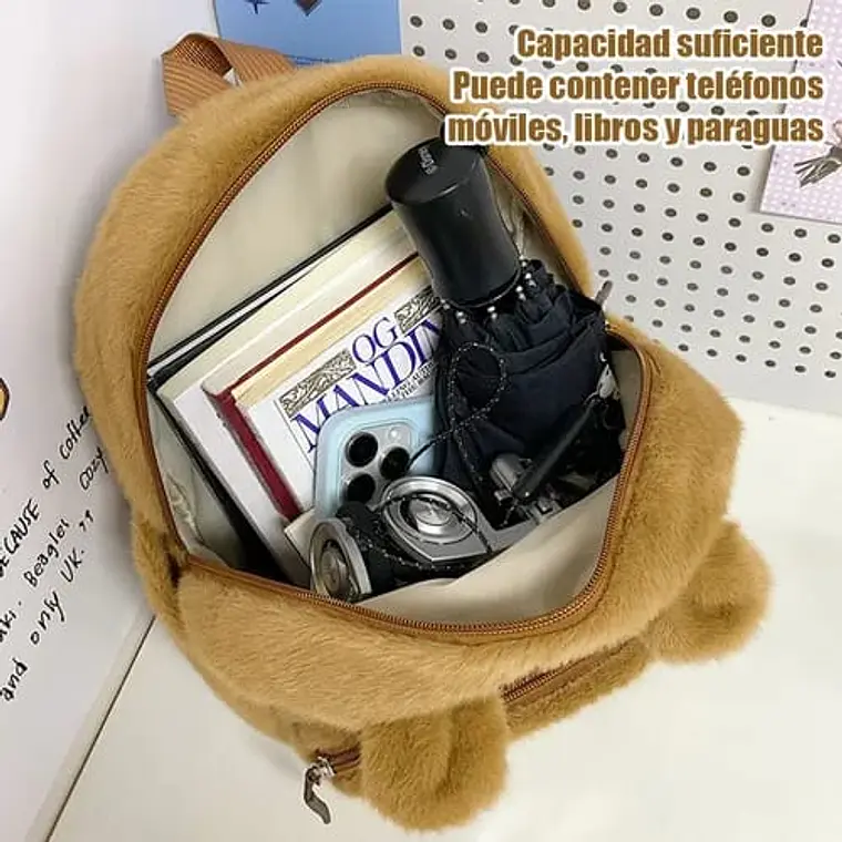 MOCHILA PELUCHE DISEÑO CAPYBARA MOD# 2005 7