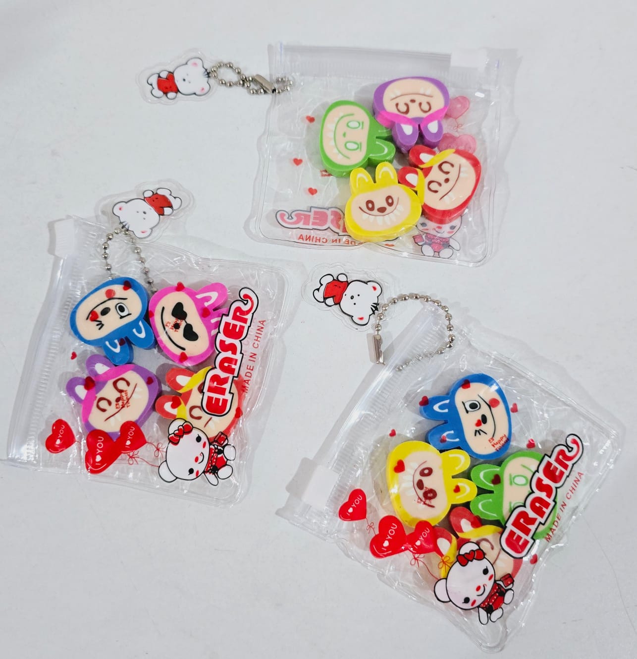 PAQ. DE 3 BOLSITAS DE GOMITAS/ LABUBU Y CAPYBARA MOD# 24ZL-62