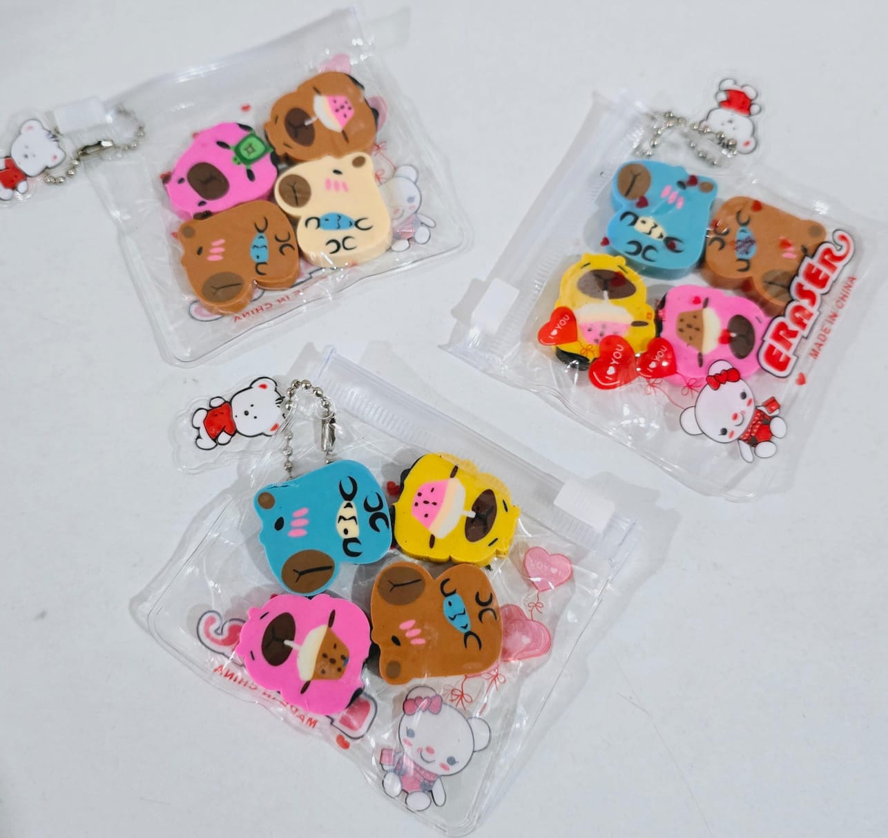 PAQ. DE 3 BOLSITAS DE GOMITAS/ LABUBU Y CAPYBARA MOD# 24ZL-62