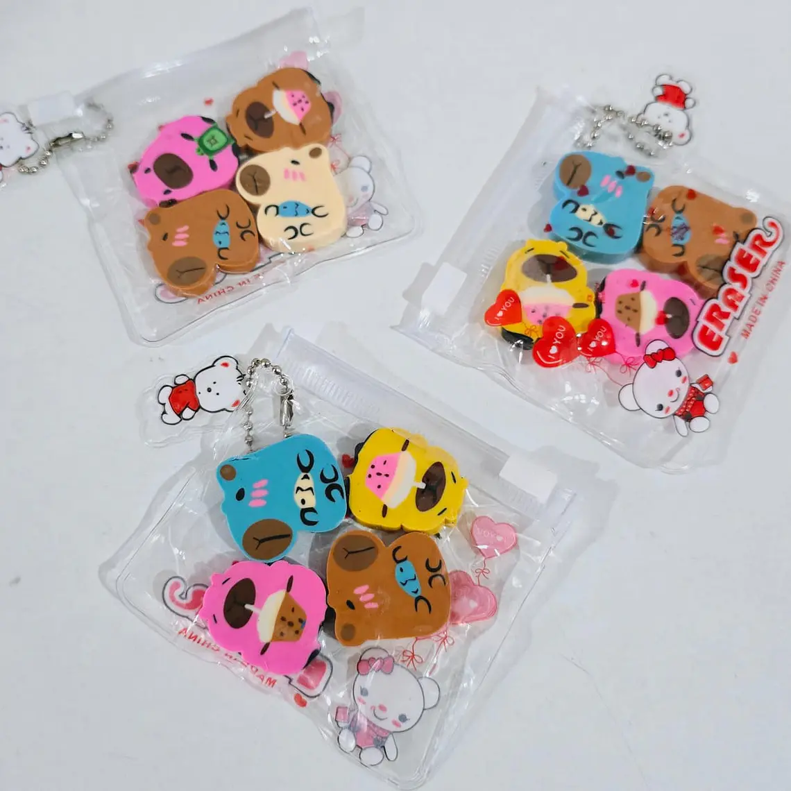 PAQ. DE 3 BOLSITAS DE GOMITAS/ LABUBU Y CAPYBARA MOD# 24ZL-62 4