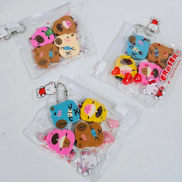 PAQ. DE 3 BOLSITAS DE GOMITAS/ LABUBU Y CAPYBARA MOD# 24ZL-62 4