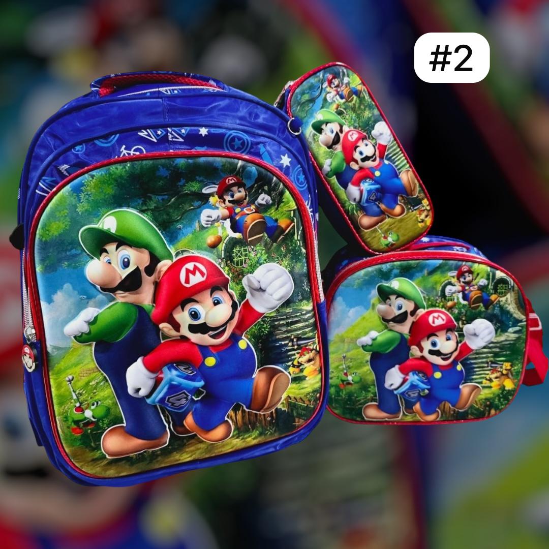 COMBO DE 3PZ MOCHILA/LONCHERA/LAPICERA PARA PRIMARIA MOD# HL2402