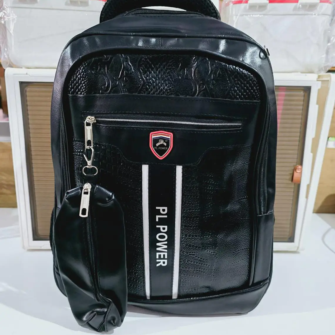 DUO MOCHILA + LAPICERA PARA CABALLERO TIPO CUERO MOD# N9-2 5