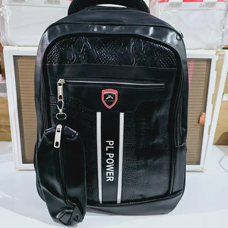 DUO MOCHILA + LAPICERA PARA CABALLERO TIPO CUERO MOD# N9-2 5