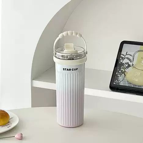 🍹TERMO CALIDAD PREMIUM PREMIUM STAR CUP DE 500ML CON ASA DE MANO MOD# YS-2034