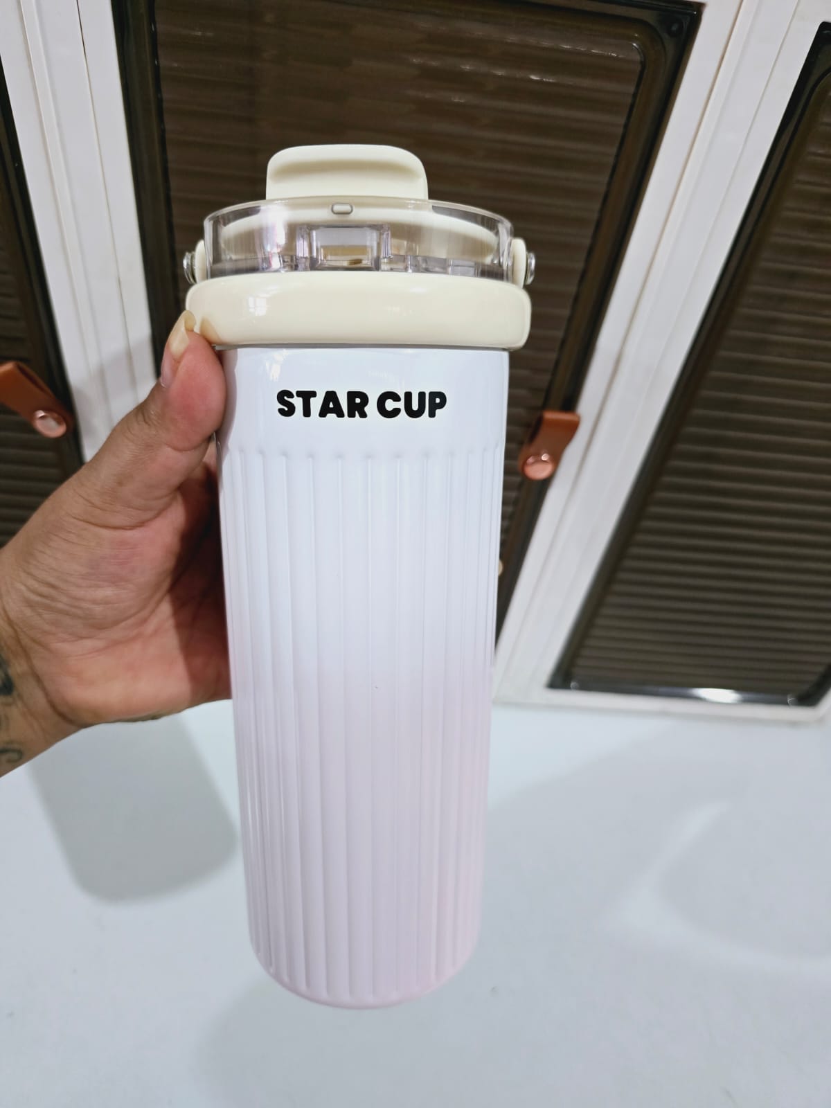 🍹TERMO CALIDAD PREMIUM PREMIUM STAR CUP DE 500ML CON ASA DE MANO MOD# YS-2034