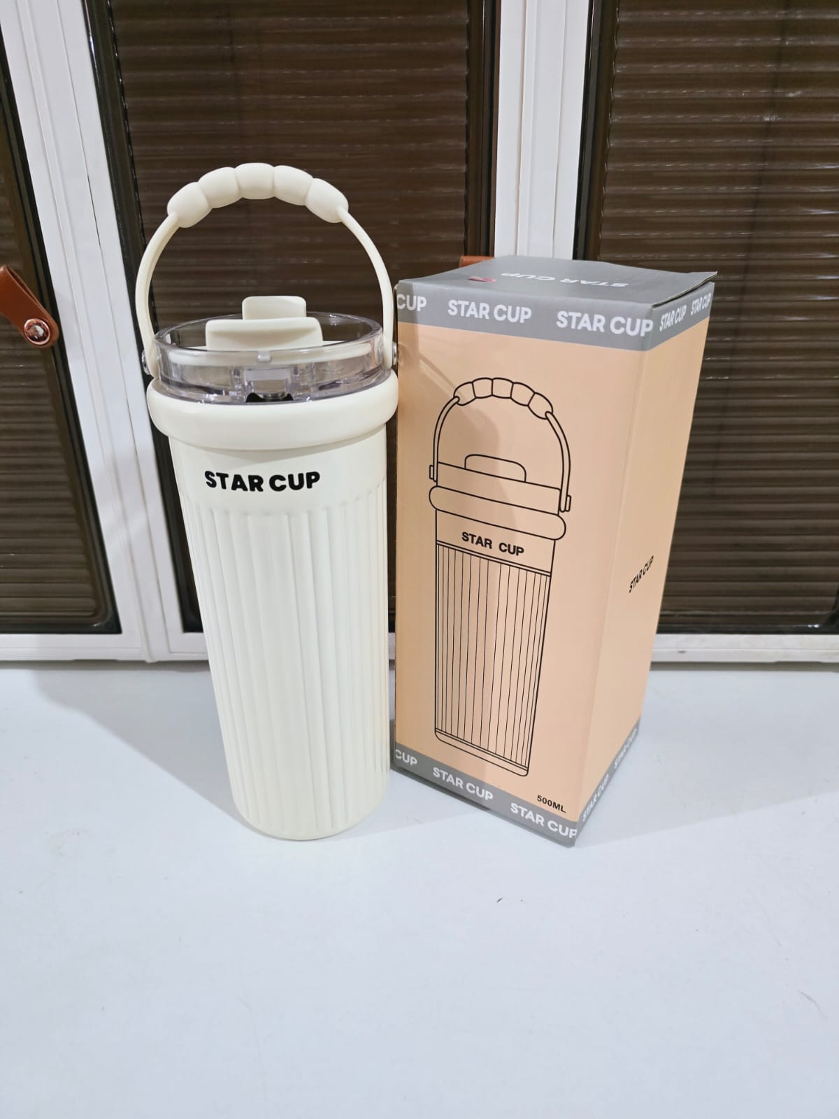 🍹TERMO CALIDAD PREMIUM PREMIUM STAR CUP DE 500ML CON ASA DE MANO MOD# YS-2034
