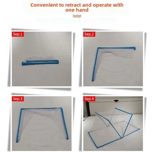 (QUEEN SIZE) PABELLÓN/MOSQUITERO PLEGABLE PORTÁTIL RECTANGULAR  MOD #8374