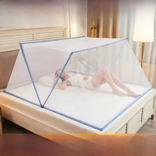 (QUEEN SIZE) PABELLÓN/MOSQUITERO PLEGABLE PORTÁTIL RECTANGULAR  MOD #8374