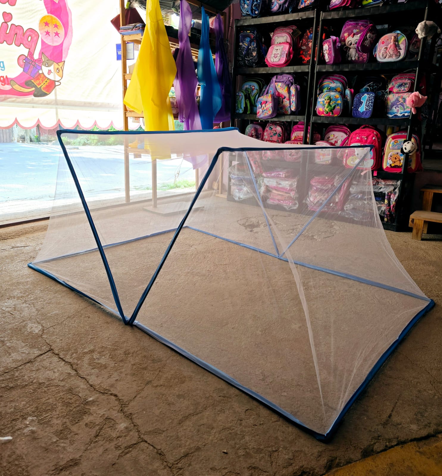 (QUEEN SIZE) PABELLÓN/MOSQUITERO PLEGABLE PORTÁTIL RECTANGULAR  MOD #8374