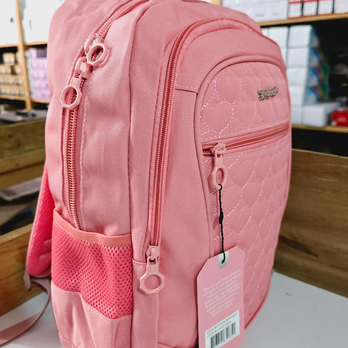 MOCHILA ORIGINAL JUVENIL/ESTAMPADO CORAZONES XGEAR MOD#XGE-6539 7