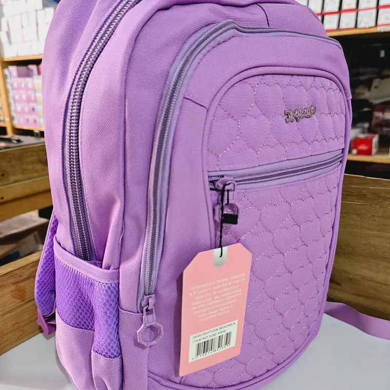 MOCHILA ORIGINAL JUVENIL/ESTAMPADO CORAZONES XGEAR MOD#XGE-6539 8