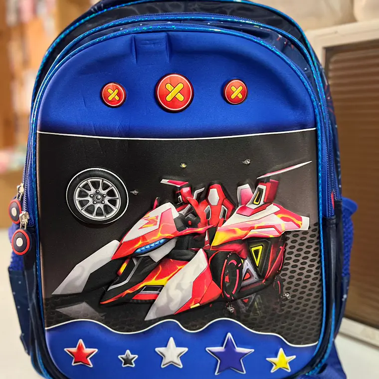 COMBO DE 3PZ MOCHILA PRIMARIA CON LUZ LED PARA NIÑOS. ADAPTABLE A CARRITO MOD# 16-05 8