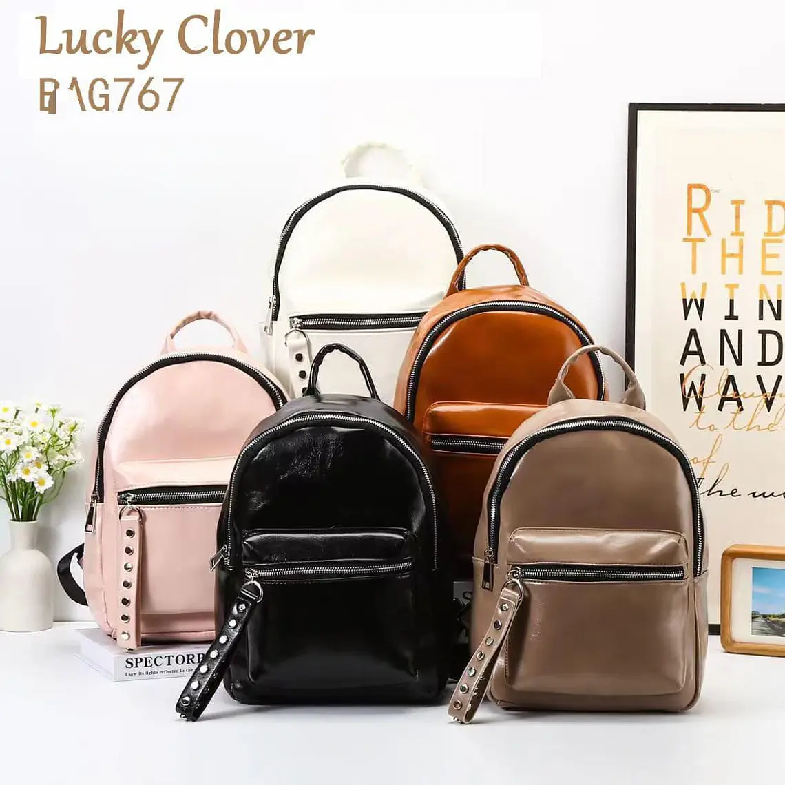 MOCHILITA JUVENIL VINIPIEL LUCKY CLOVER MODELO #BAG-767 1