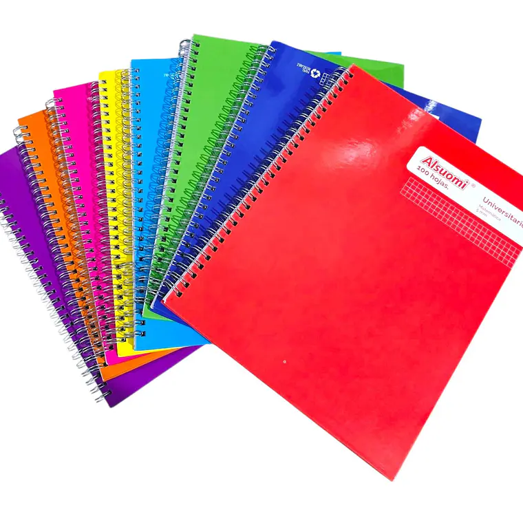 (CUADRO CHICO)LIBRETA PROFESIONAL PASTA DURA CON 100 HOJAS COLORES LISOS MOD# AL9128 11