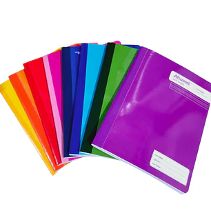 (DOBLE RAYA)LIBRETA COCIDA PROFESIONAL PASTA MEDIA DURA CON 100 HOJAS COLORES LISOS MOD# AL9124