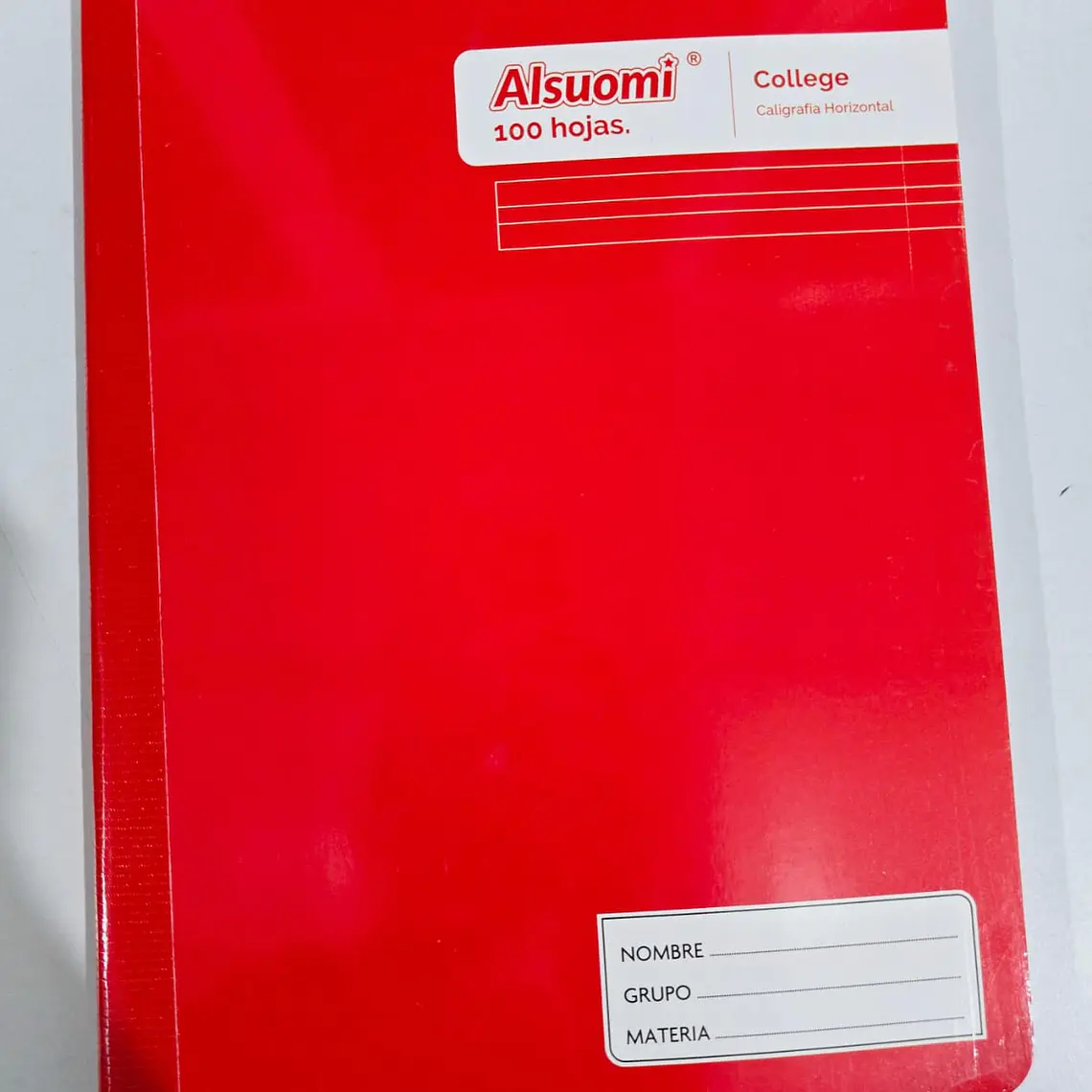 (DOBLE RAYA)LIBRETA COCIDA PROFESIONAL PASTA MEDIA DURA CON 100 HOJAS COLORES LISOS MOD# AL9124 3
