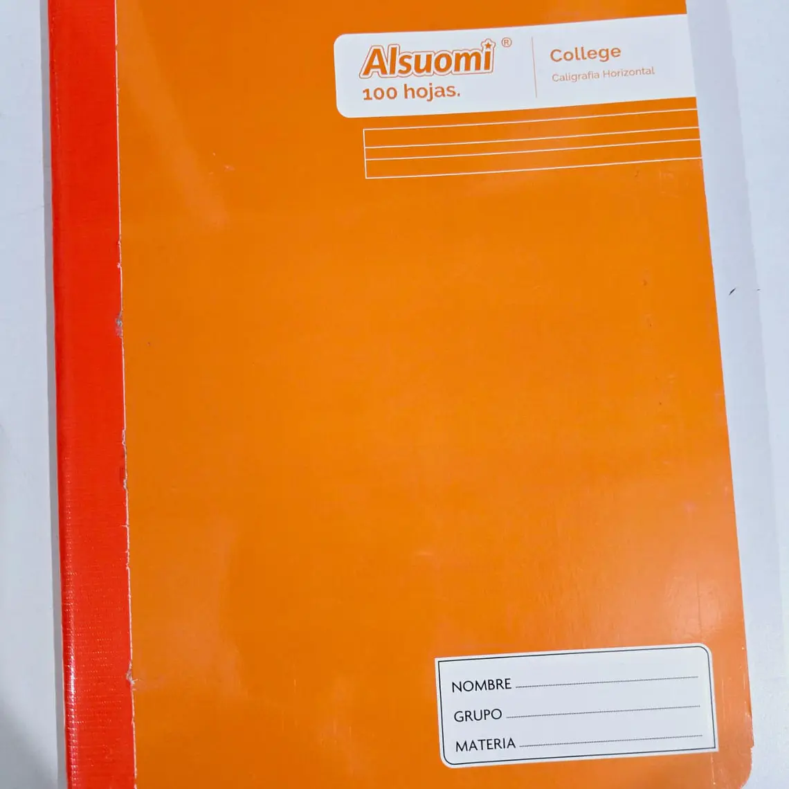 (DOBLE RAYA)LIBRETA COCIDA PROFESIONAL PASTA MEDIA DURA CON 100 HOJAS COLORES LISOS MOD# AL9124 4