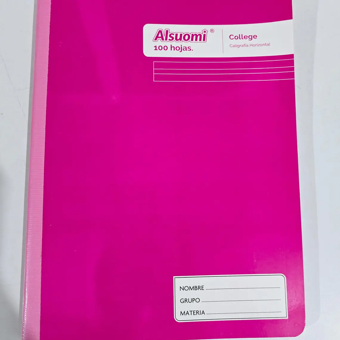 (DOBLE RAYA)LIBRETA COCIDA PROFESIONAL PASTA MEDIA DURA CON 100 HOJAS COLORES LISOS MOD# AL9124 5
