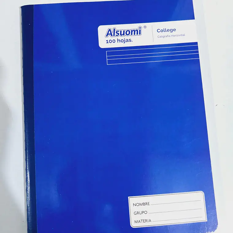 (DOBLE RAYA)LIBRETA COCIDA PROFESIONAL PASTA MEDIA DURA CON 100 HOJAS COLORES LISOS MOD# AL9124 6