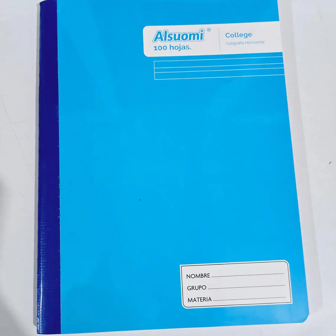 (DOBLE RAYA)LIBRETA COCIDA PROFESIONAL PASTA MEDIA DURA CON 100 HOJAS COLORES LISOS MOD# AL9124 7