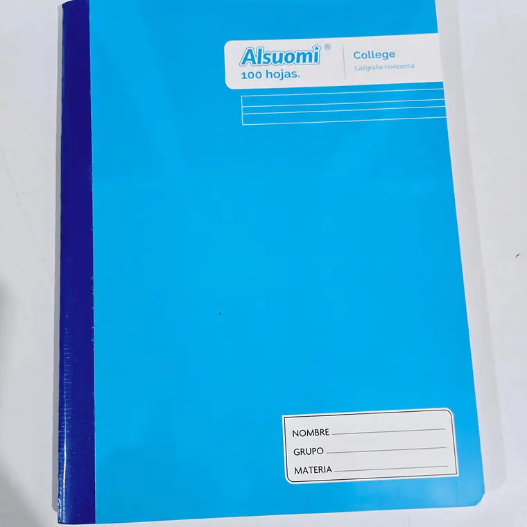 (DOBLE RAYA)LIBRETA COCIDA PROFESIONAL PASTA MEDIA DURA CON 100 HOJAS COLORES LISOS MOD# AL9124 7