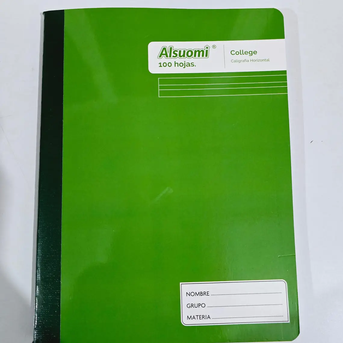 (DOBLE RAYA)LIBRETA COCIDA PROFESIONAL PASTA MEDIA DURA CON 100 HOJAS COLORES LISOS MOD# AL9124 8