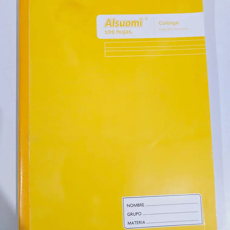 (DOBLE RAYA)LIBRETA COCIDA PROFESIONAL PASTA MEDIA DURA CON 100 HOJAS COLORES LISOS MOD# AL9124 10