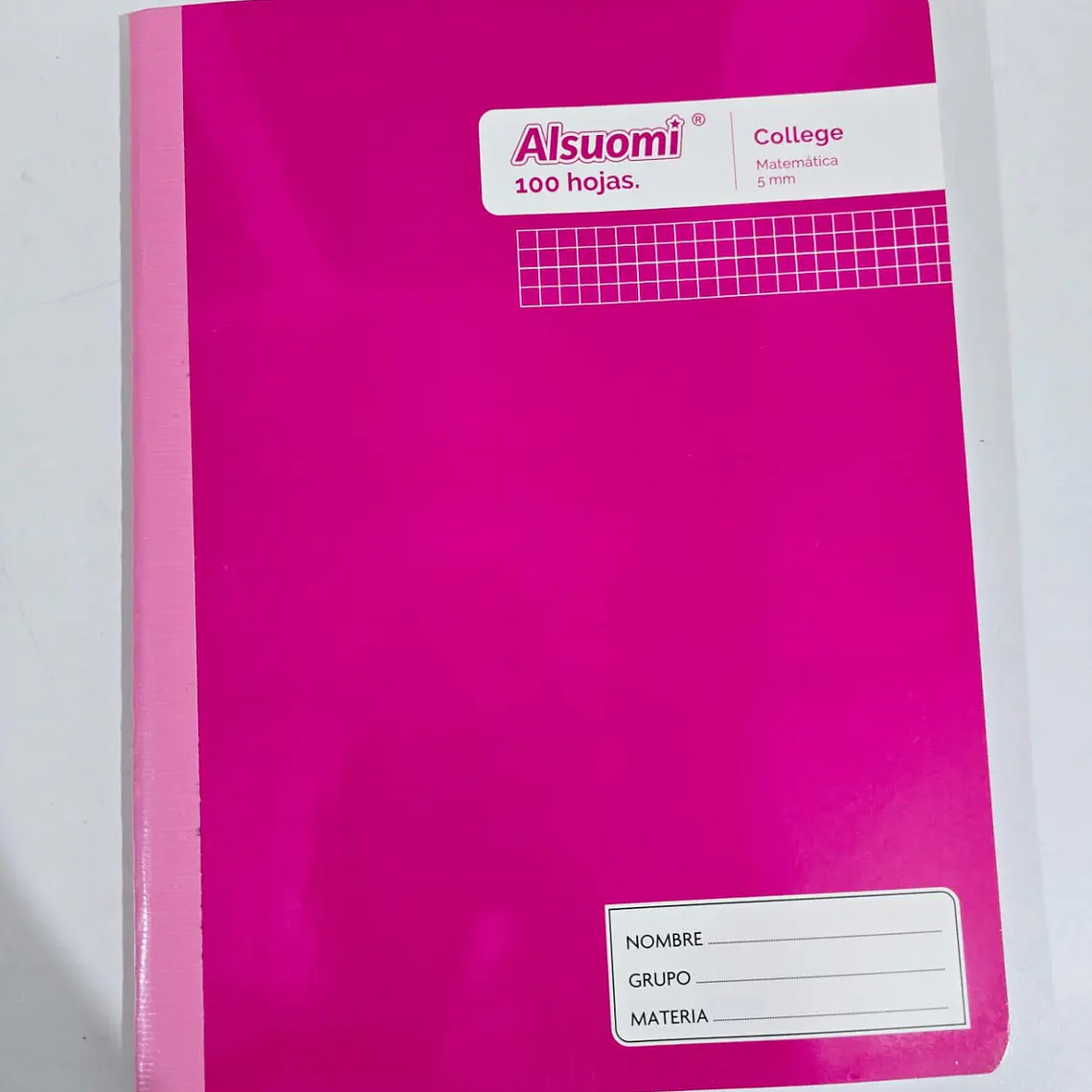 (CUADRO CHICO)LIBRETA COCIDA PROFESIONAL PASTA MEDIA DURA CON 100 HOJAS COLORES LISOS MOD# AL9121 9