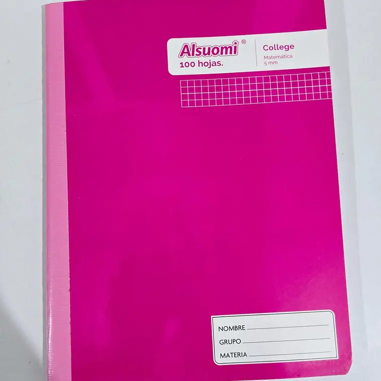(CUADRO CHICO)LIBRETA COCIDA PROFESIONAL PASTA MEDIA DURA CON 100 HOJAS COLORES LISOS MOD# AL9121 9