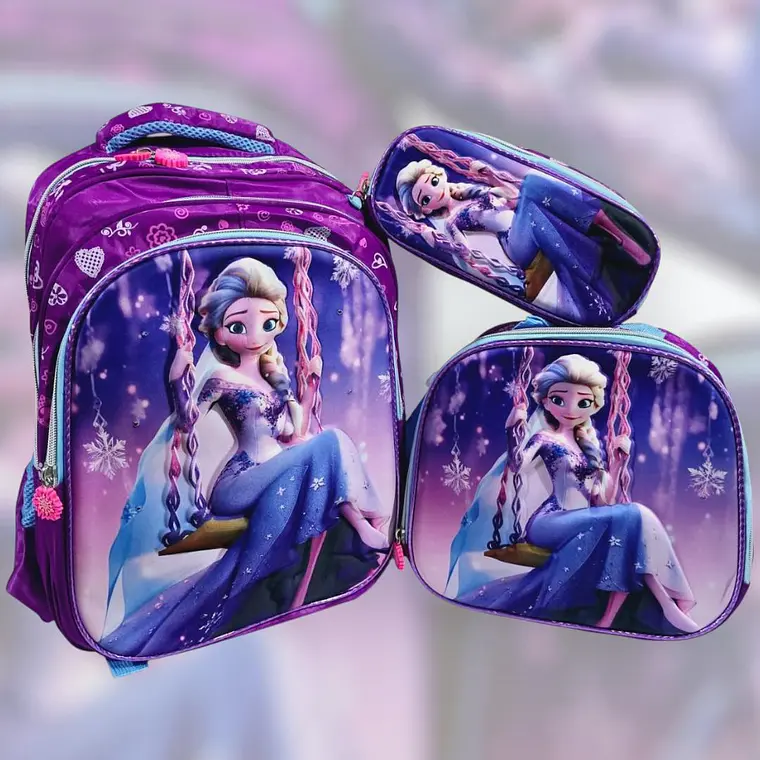 COMBO MOCHILA+LONCHERA+ LAPICERA PARA PRIMARIA/PERSONAJES MOD# HL2434 5