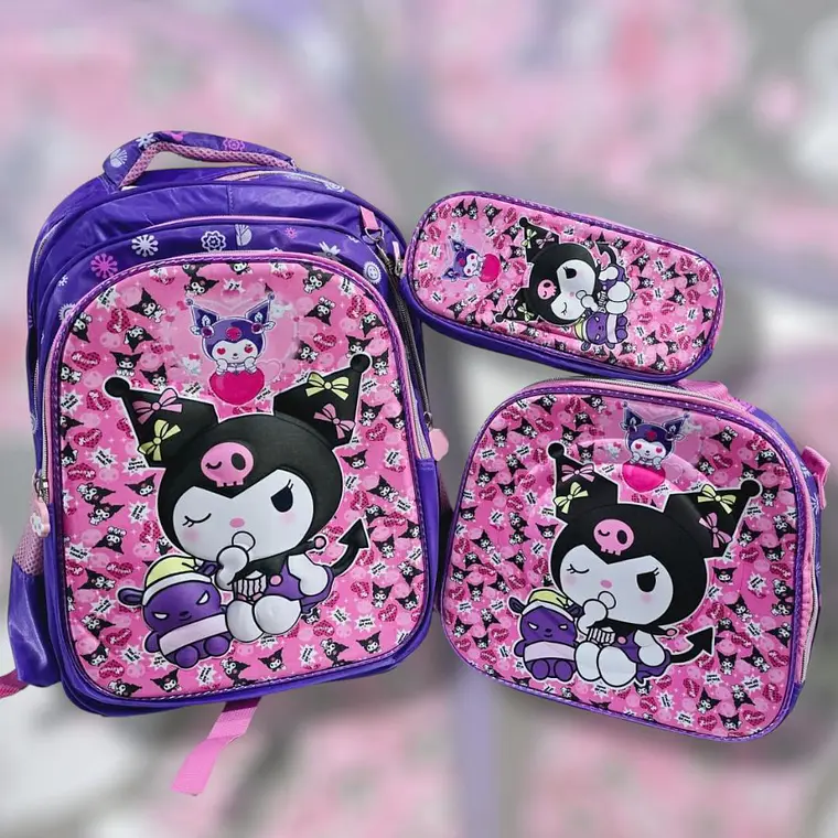 COMBO MOCHILA+LONCHERA+ LAPICERA PARA PRIMARIA/PERSONAJES MOD# HL2434 8