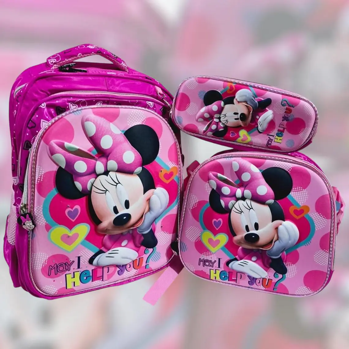 COMBO MOCHILA+LONCHERA+ LAPICERA PARA PRIMARIA/PERSONAJES MOD# HL2434 9