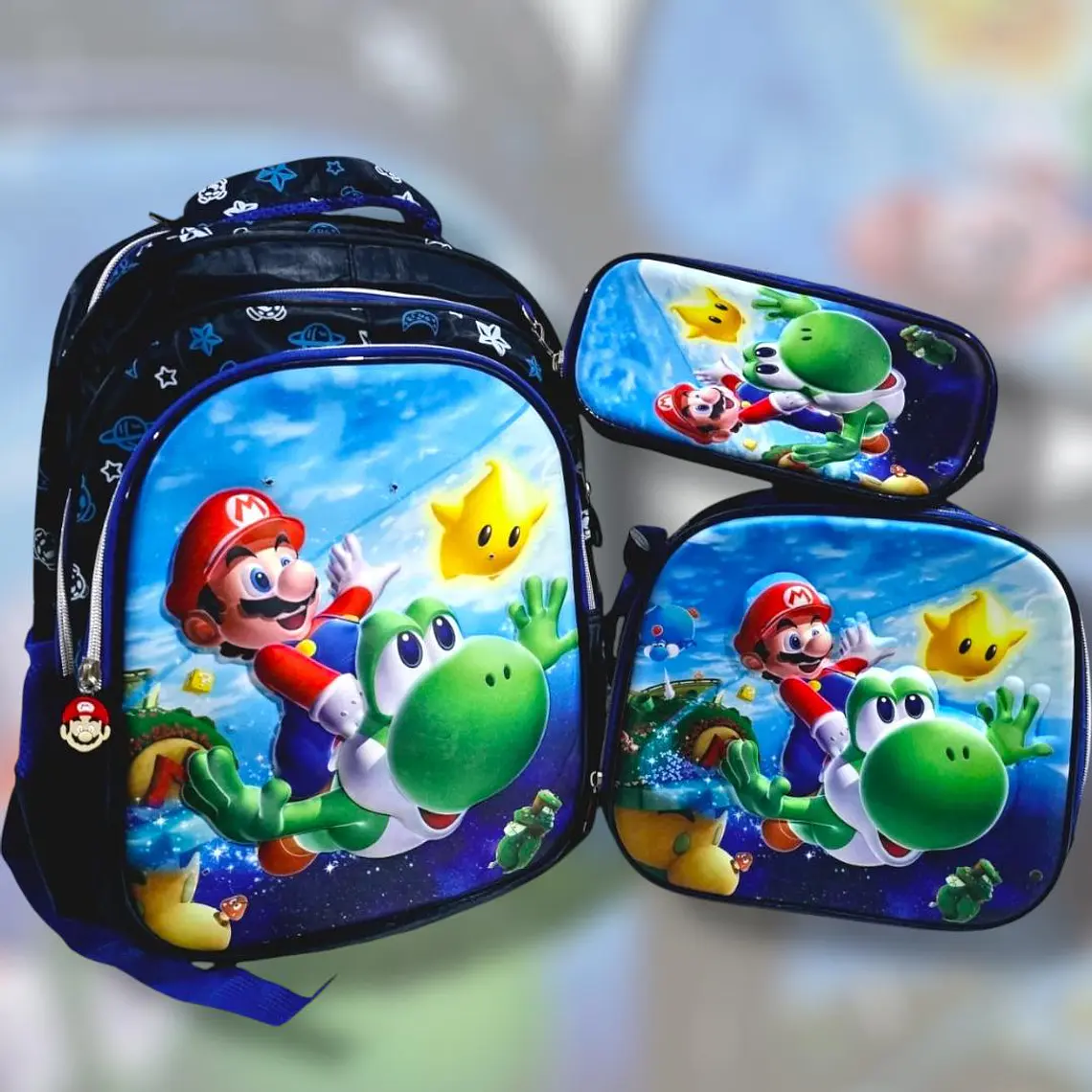 COMBO MOCHILA+LONCHERA+ LAPICERA PARA PRIMARIA/PERSONAJES MOD# HL2434 12