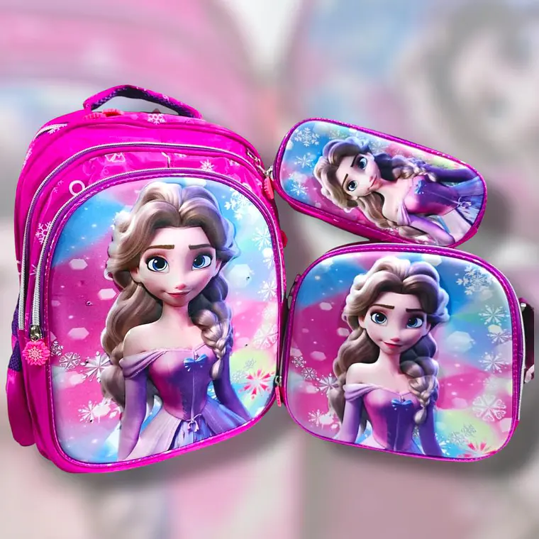 COMBO MOCHILA+LONCHERA+ LAPICERA PARA PRIMARIA/PERSONAJES MOD# HL2434 14