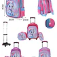 COMBO DE 3PZ MOCHILA +LONCHERA +LAPICERA CON CARRITO Y LUZ LED  PARA PRIMARIAMOD#BY-10, 11, 12 - Miniatura 1